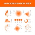 Orange Infographic Elements Collection - Business Vector Illustration in flat design style for presentation, booklet Royalty Free Stock Photo