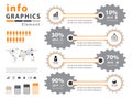 Orange infographic vector template