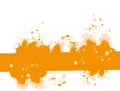 Orange ink splat banner