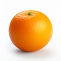 Intense Color Saturation: Realistic Orange Isolated On White Background