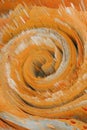 Orange-ish speed line forming swirl shape