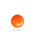 Orange isolated ball, render illustration icon. Esp10