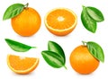 Orange isolated on white background Royalty Free Stock Photo