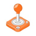 Orange Isometric Joystick Controller for Retro Gaming or Arcade Games vector illustration Royalty Free Stock Photo