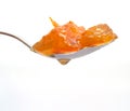 Orange jam spoonfull Royalty Free Stock Photo