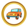 Orange jeep icon