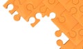 Orange jigsaw puzzle isolated Background Royalty Free Stock Photo