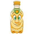 Cartoon Orange Juice Bottle Royalty Free Stock Photo