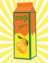 Orange juice box Royalty Free Stock Photo