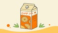 Orange Juice Box Fresh and Natural Fruit Beverage. vector design Generative AI Royalty Free Stock Photo