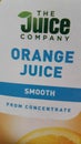 Orange juice carton logo brand photo stock