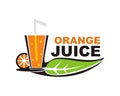 Orange juice design logo vector