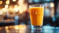 Orange Juice Drink in Glass at Bar Royalty Free Stock Photo