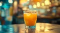 Orange Juice Drink in Glass at a Bar Royalty Free Stock Photo