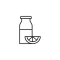 Orange juice drink icon. Simple line, outline vector of organic food icons for ui and ux, website or mobile application Royalty Free Stock Photo