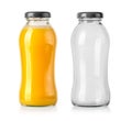 Orange juice  and empty bottles Royalty Free Stock Photo