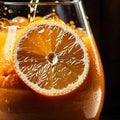 Orange juice, fresh orange citrus fruit drink