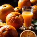 Orange juice, fresh orange citrus fruit drink