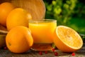 Orange juice and fruits