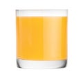 Orange juice glass, Citrus fruit drink white background clipping path Royalty Free Stock Photo