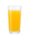 Orange juice in glass isolated with clipping path Royalty Free Stock Photo