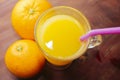 Close up of fresh orange juice Royalty Free Stock Photo