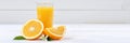 Orange juice oranges banner copyspace fruit fruits Royalty Free Stock Photo