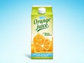 Orange juice paper carton