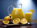 Orange juice pitcher Royalty Free Stock Photo
