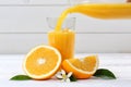 Orange juice pouring pour oranges fruit fruits