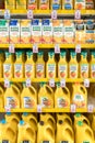 Orange juice for sale in a supermarket