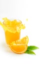 Orange juice splash