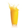 Orange juice splash Royalty Free Stock Photo