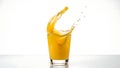 Orange Juice Splash in Glass Royalty Free Stock Photo