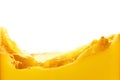 Orange juice splash isolated on white background Royalty Free Stock Photo