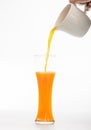 Orange juice splash