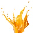 Orange juice splashing Royalty Free Stock Photo