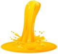 Orange juice splashing Royalty Free Stock Photo