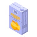 Orange juice tetra pack icon, isometric style Royalty Free Stock Photo