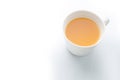 Orange juice on white glass isolated on white background. Royalty Free Stock Photo