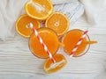Orange juice  organic  freshness beverage   wooden background sweet food healthy Royalty Free Stock Photo
