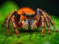 An orange jumping spider