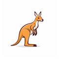 Innovative Logo Design: Orange Kangaroo In Iconic Pop Culture Style Royalty Free Stock Photo