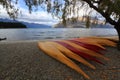 Lake wakatipu in authumn season Royalty Free Stock Photo