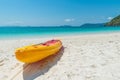 Orange kayaks on the tropical beach, Thailand