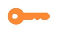 Orange Key Access Icon, Security and Important Access, vector design Generative AI Royalty Free Stock Photo