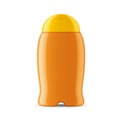 Orange kids shampoo bottle template. Royalty Free Stock Photo