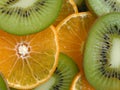 Orange and Kiwi Slices Royalty Free Stock Photo