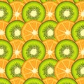 Orange and kiwi slices background Royalty Free Stock Photo