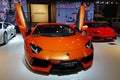 Orange Lamborghini Aventador lp700-4 Royalty Free Stock Photo